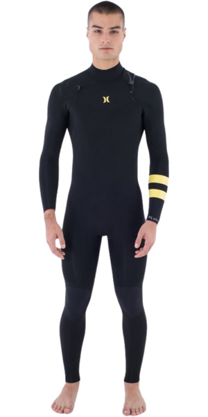 2025 Hurley Hombres Plus Nic II 3/2mm Chest Zip Neopreno MFS0014312 - Black